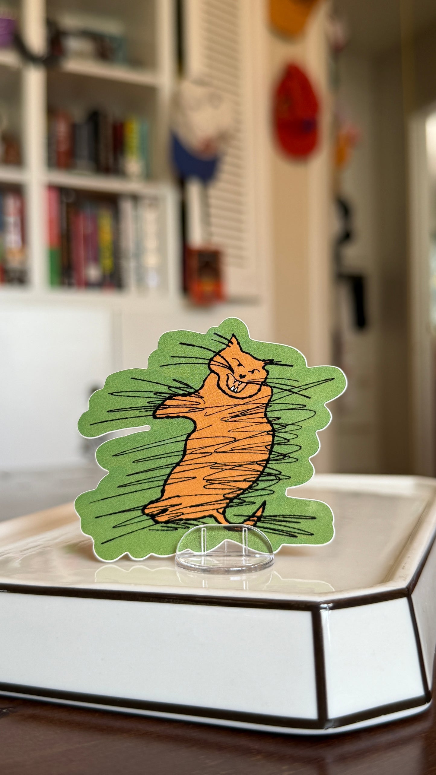 Mad Kitty Sticker - Waterproof, Scratch Resistant, Dishwasher Safe, UV Resistant, Outdoor Use, Split Back For Easy Peel! lil chonk studio