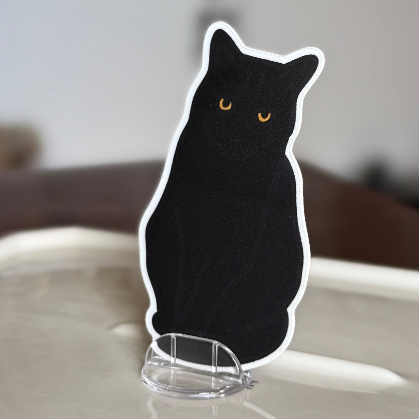 Black Cat With Attitude Sticker - Waterproof, Scratch Resistant, Dishwasher Safe, UV Resistant, Outdoor Use, Split Back For Easy Peel! lil chonk studio