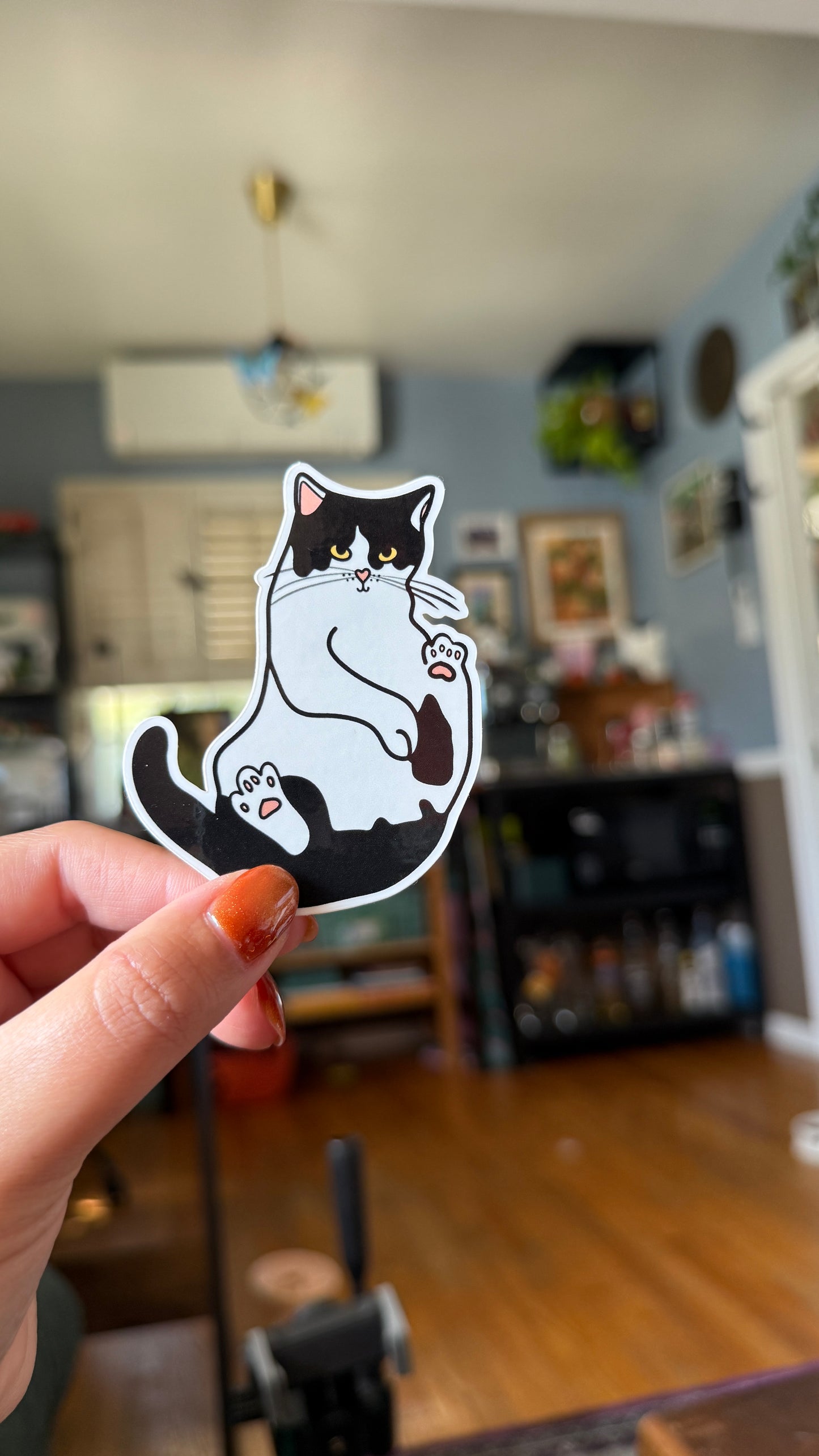 Tuxedo Cat Sticker - Waterproof, Scratch Resistant, Dishwasher Safe, UV Resistant, Outdoor Use, Split Back For Easy Peel! lil chonk studio