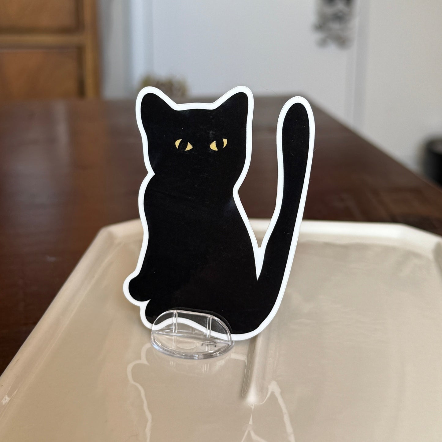 Sassy Cat Glossy Sticker - Waterproof, Scratch Resistant, Dishwasher Safe, UV Resistant, Outdoor Use, Split Back For Easy Peel! lil chonk studio