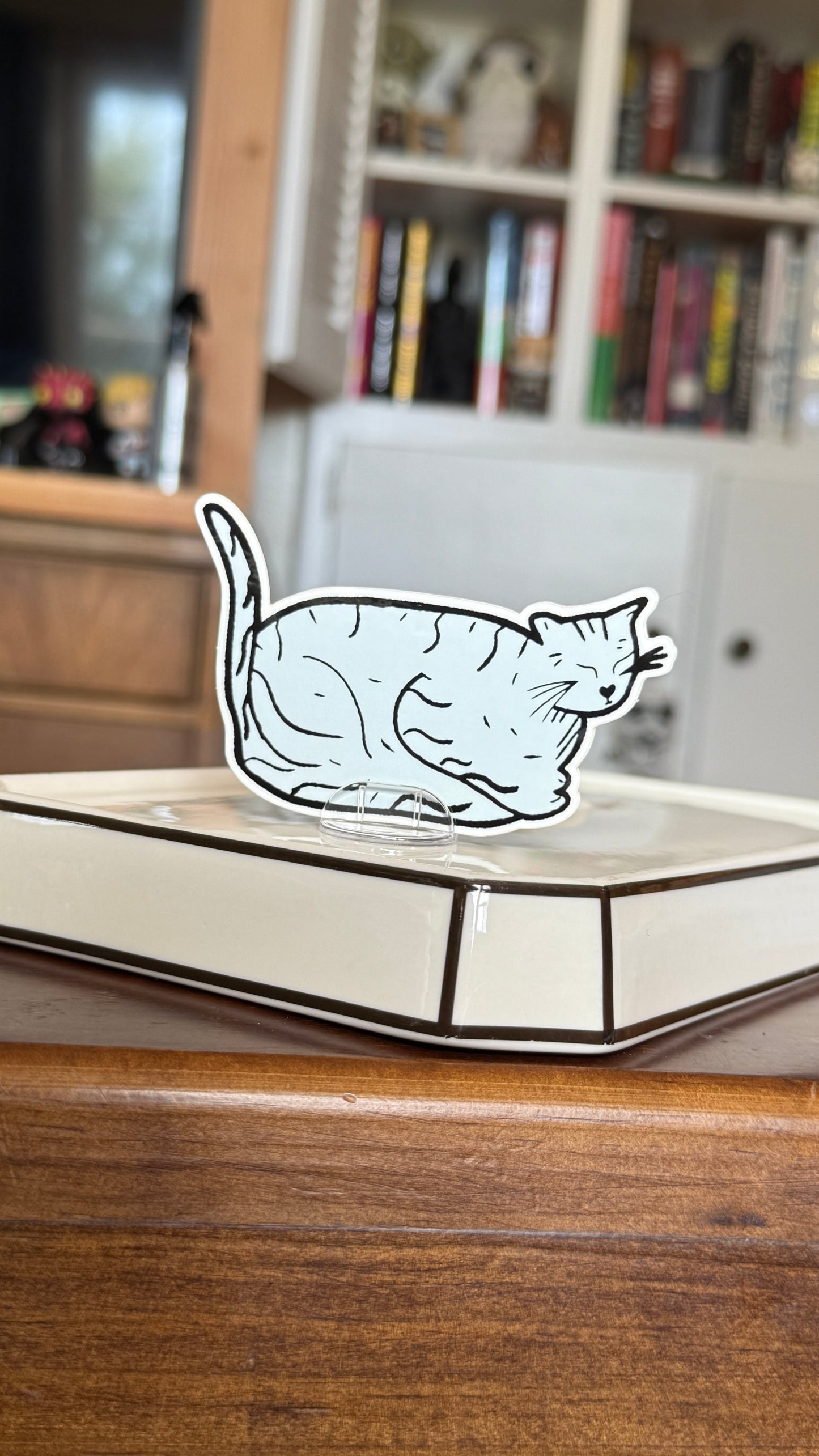 Blue Chonk Cat Sticker - Waterproof, Scratch Resistant, Dishwasher Safe, UV Resistant, Outdoor Use, Split Back For Easy Peel! lil chonk studio