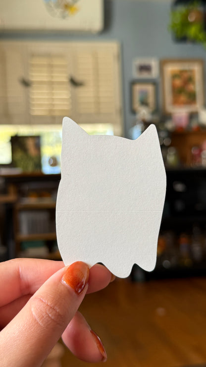 Ghost Cat Sticker - Waterproof, Scratch Resistant, Dishwasher Safe, UV Resistant, Outdoor Use, Split Back For Easy Peel! lil chonk studio
