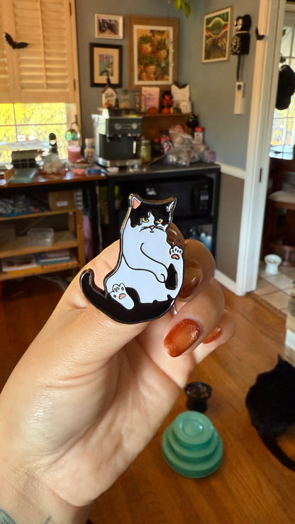 Tuxedo Cat Soft Enamel Metal Pins/Badges - 1.5''(38.1mm) lil chonk studio