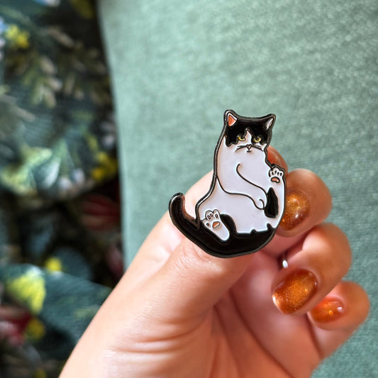 Tuxedo Cat Soft Enamel Metal Pins/Badges - 1.5''(38.1mm) lil chonk studio