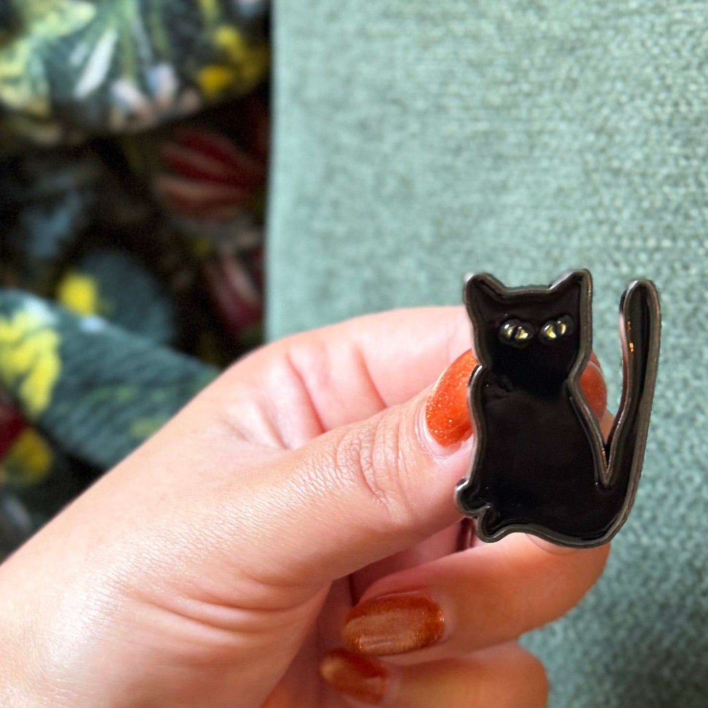 Black Cat Soft Enamel Metal Pins/Badges - 1.5''(38.1mm) lil chonk studio